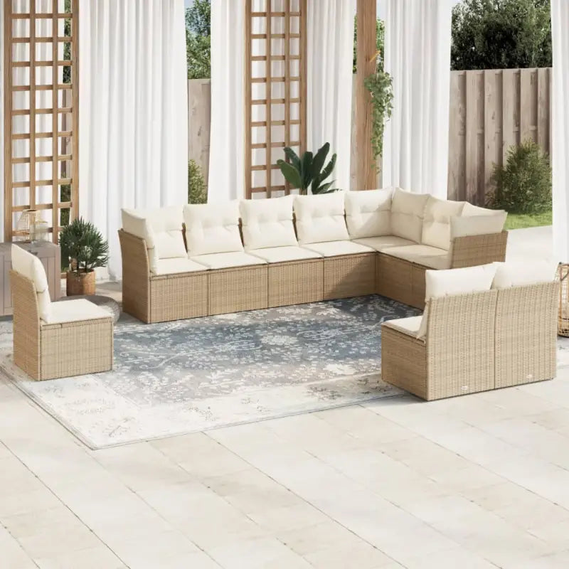 Gepoedercoat staal loungeset met poly rattan voor een comfortabele zitervaring - Tuinsets