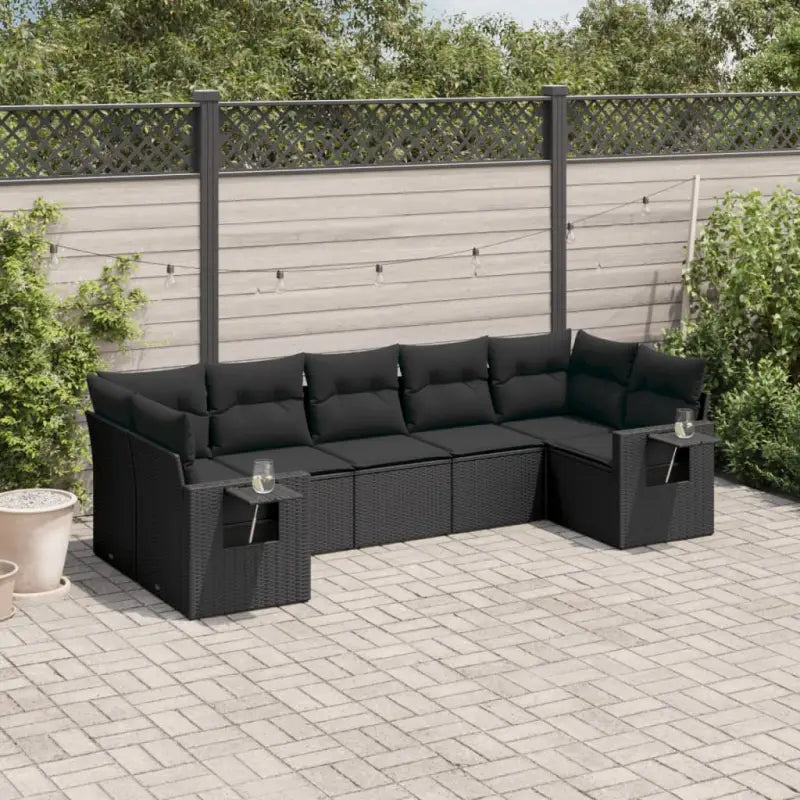 Gepoedercoat staal loungeset voor tuin terras grijs materiaal - Zwart - Tuinsets