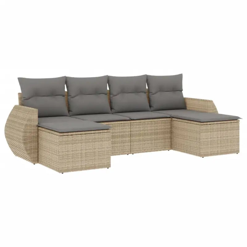Gepoedercoat stalen loungeset in beige met waterdichte tas en afmetingen - Tuinsets