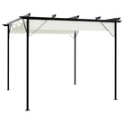 Gepoedercoat Stalen Tuinbogen met Uitschuifbare Dak voor Buitenruimte - Crème / 1 - Tuinbogen latwerk & pergola’s