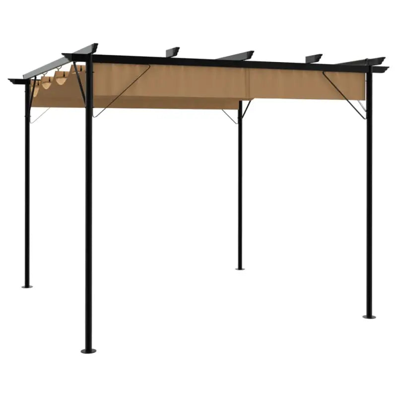 Gepoedercoat Stalen Tuinbogen met Uitschuifbare Dak voor Buitenruimte - Tuinbogen latwerk & pergola’s