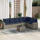 Gepoedercoat stalen tuinset in bruin met comfortabele afmetingen - Beige en grijs / Met tafel - Tuinsets
