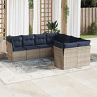Gepoedercoat stalen tuinset met poly rattan en waterdichte tas - Tuinsets