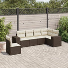 Gepoedercoat stalen tuinset met waterdichte tas en beige materiaal - Bruin en crème / Zonder tafel - Tuinsets