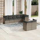 Gepoedercoate tuinset met poly rattan voor een comfortabele zitervaring - Tuinsets