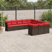 Gepoedercoated staal tuinset met poly rattan voor comfortabele zitervaring - Tuinsets