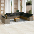 Gepoedercoated stalen tuinset met beige materiaal voor comfortabel buiten genieten - Grijs / Met tafel - Tuinsets