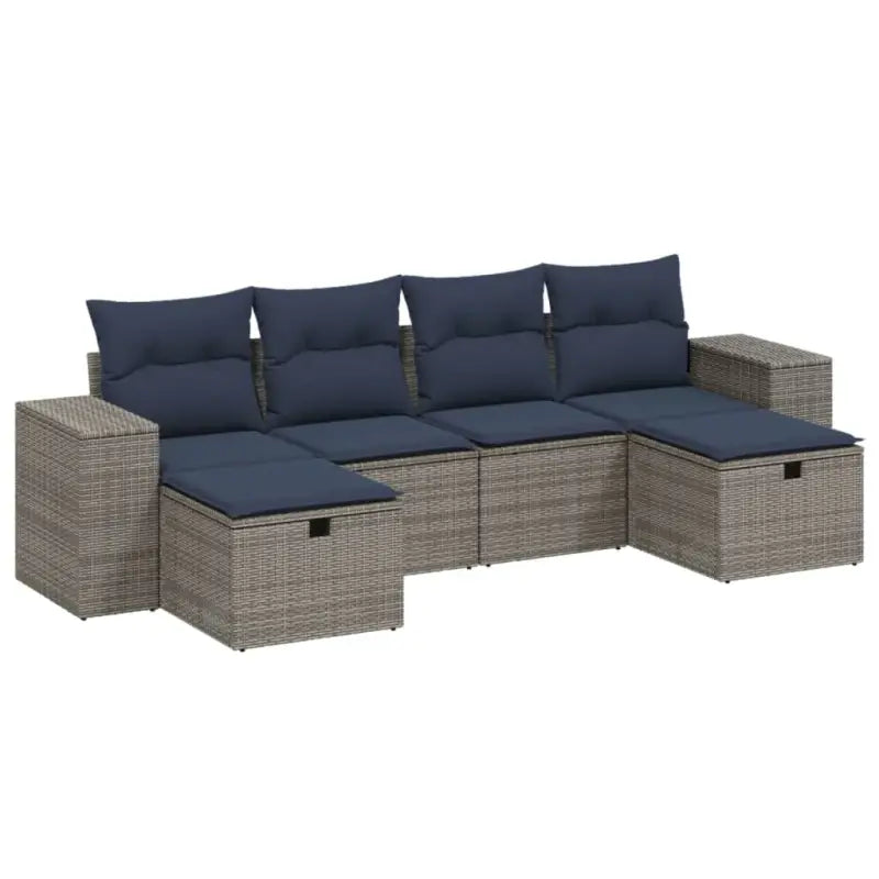 Gepoedercoaten loungeset in grijs materiaal met ideale afmetingen - Tuinsets