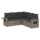 Gepoeedercoat staal loungeset in grijs met comfortabele afmetingen - Tuinsets