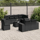 Gepoeedercoat staal tuinset met beige materiaal voor buitenplezier - Zwart / Zonder tafel - Tuinsets