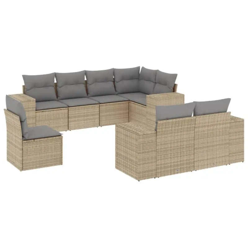 Gepolijst Stalen Loungeset met Waterdichte Tas en Beige Material - Tuinsets