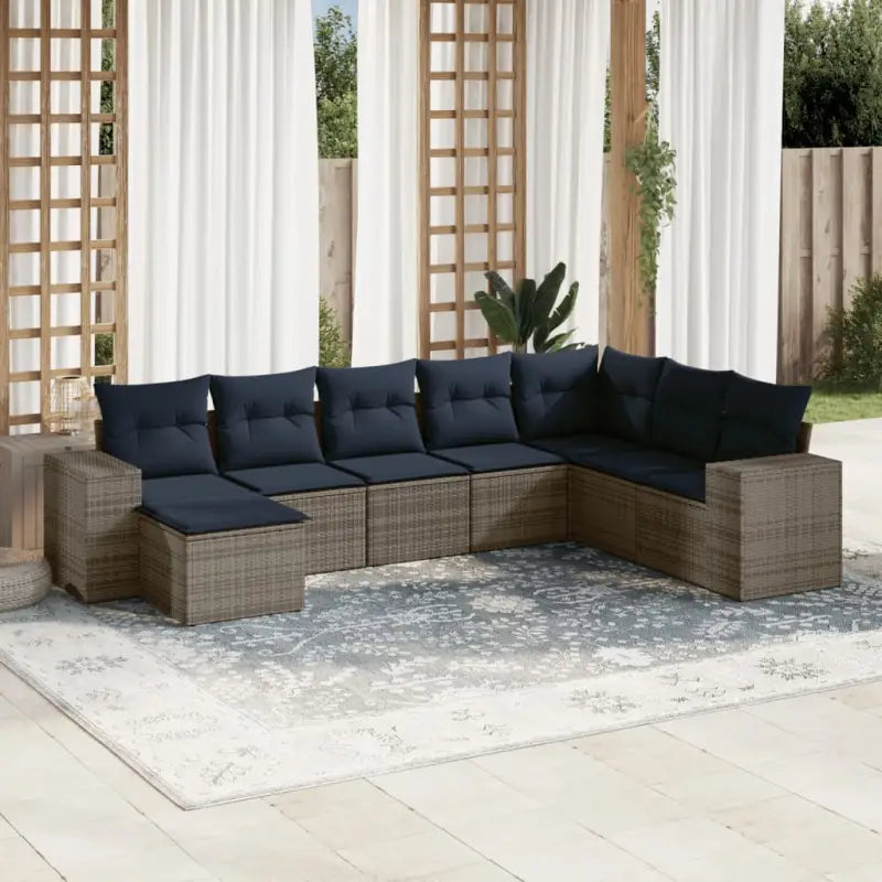 Gepolijst tuin loungeset in grijs met waterdichte tas en stevige staalafmetingen - Grijs / Zonder tafel - Tuinsets