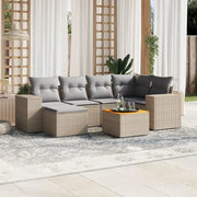Gepolijste loungeset met beige materiaal en gepoedercoat staal afmetingen - Tuinsets