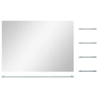 Gepolijste wandspiegel met schappen en gehard glas voor badkamer of woonkamer - Spiegels