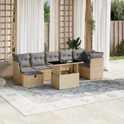Gepubliceerd loungeset met beige materiaal en gepoedercoat staal afmetingen - Tuinsets