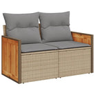 Gepubliceerd loungeset met beige materiaal en gepoedercoat staal - Tuinsets