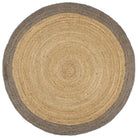 Gevlochten jute vloerkleed voor een natuurlijke en duurzame uitstraling - Grijs / 240 cm - Vloerkleden