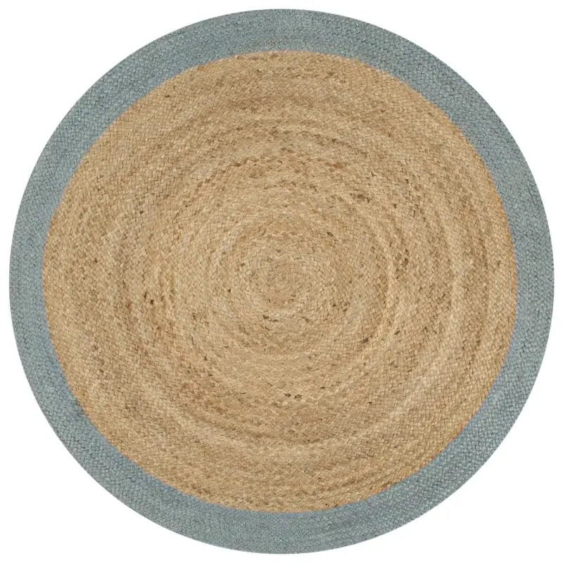 Gevlochten jute vloerkleed voor een natuurlijke en duurzame uitstraling - Olijfgroen / 150 cm - Vloerkleden