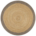 Gevlochten jute vloerkleed voor een natuurlijke en duurzame uitstraling - Grijs / 150 cm - Vloerkleden