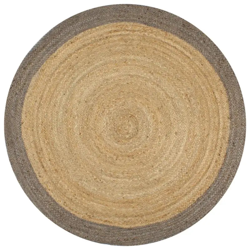 Gevlochten jute vloerkleed voor een natuurlijke en duurzame uitstraling - Grijs / 90 cm - Vloerkleden