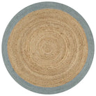 Gevlochten jute vloerkleed voor een natuurlijke en duurzame uitstraling - Olijfgroen / 90 cm - Vloerkleden