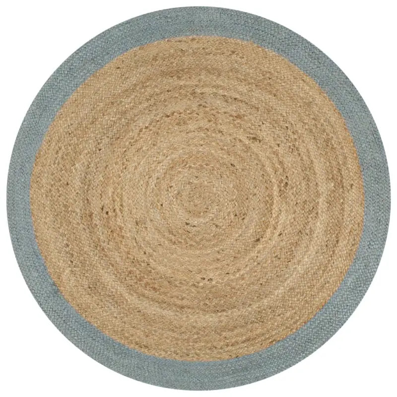 Gevlochten jute vloerkleed voor een natuurlijke en duurzame uitstraling - Olijfgroen / 120 cm - Vloerkleden