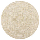 Gevlochten jute vloerkleed voor een natuurlijke en rustieke uitstraling - Wit / 150 cm - Vloerkleden
