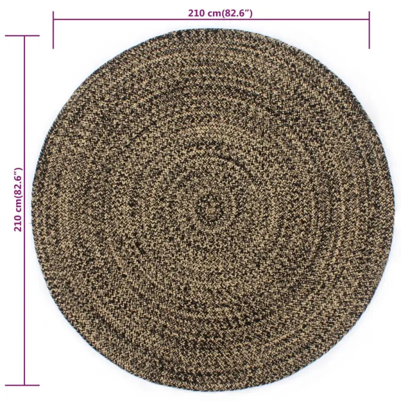 Gevlochten jute vloerkleed voor een natuurlijke en rustieke uitstraling - Vloerkleden