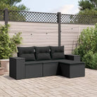 Gezellige tuinset met zwart materiaal en waterdichte tas - Zwart / Zonder tafel - Tuinsets