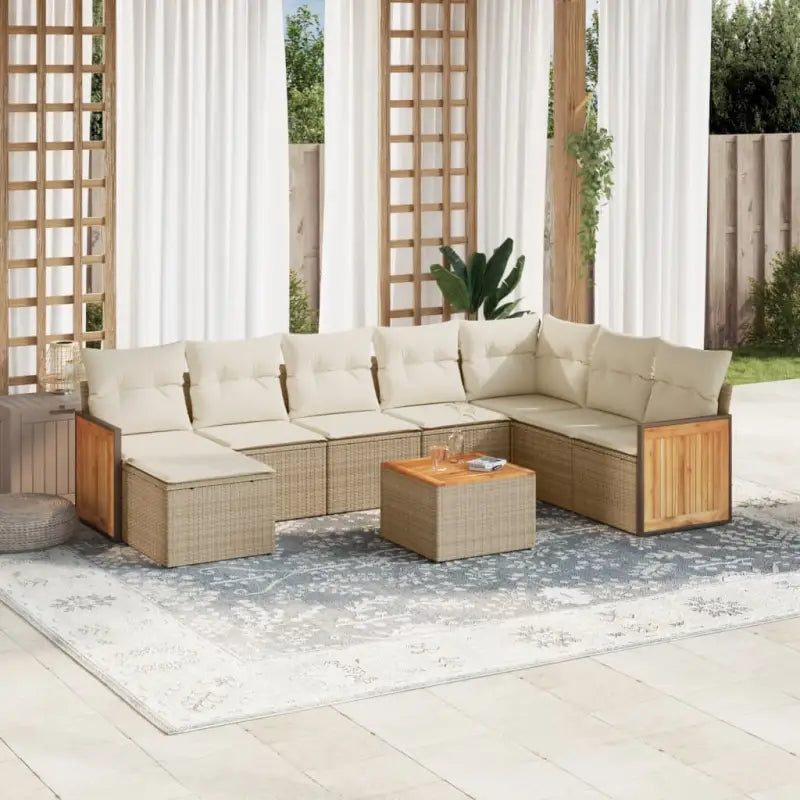 Gezellige tuinsets met beige materiaal en gepoedercoat staal afmetingen - beige en crèmekleurig / Met tafel - Tuinsets