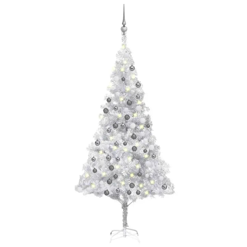Glanzende Gouden Kunstkerstboom voor een Unieke Kerstsfeer - Zilverkleurig en grijs / 180 x 93 cm / 1 - Kerstbomen