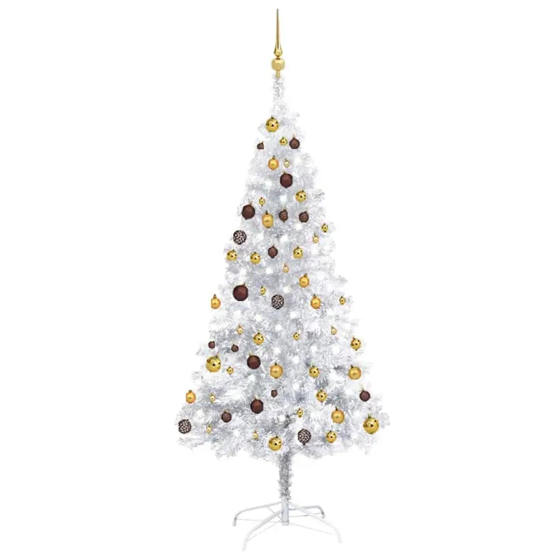Glanzende Gouden Kunstkerstboom voor een Unieke Kerstsfeer - Zilver- en goudkleurig / 180 x 93 cm / 1 - Kerstbomen