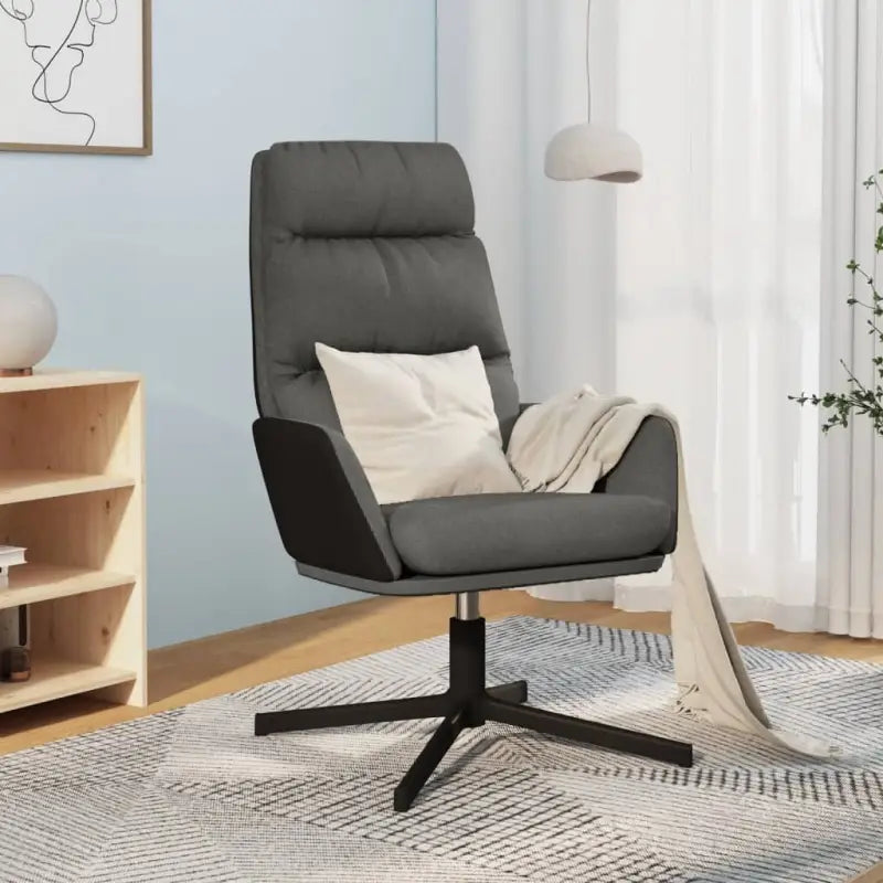 Graden draaibaar relaxstoel voor optimaal comfort en stijl - Donkergrijs / 1 / Zonder voetensteun - Fauteuils &