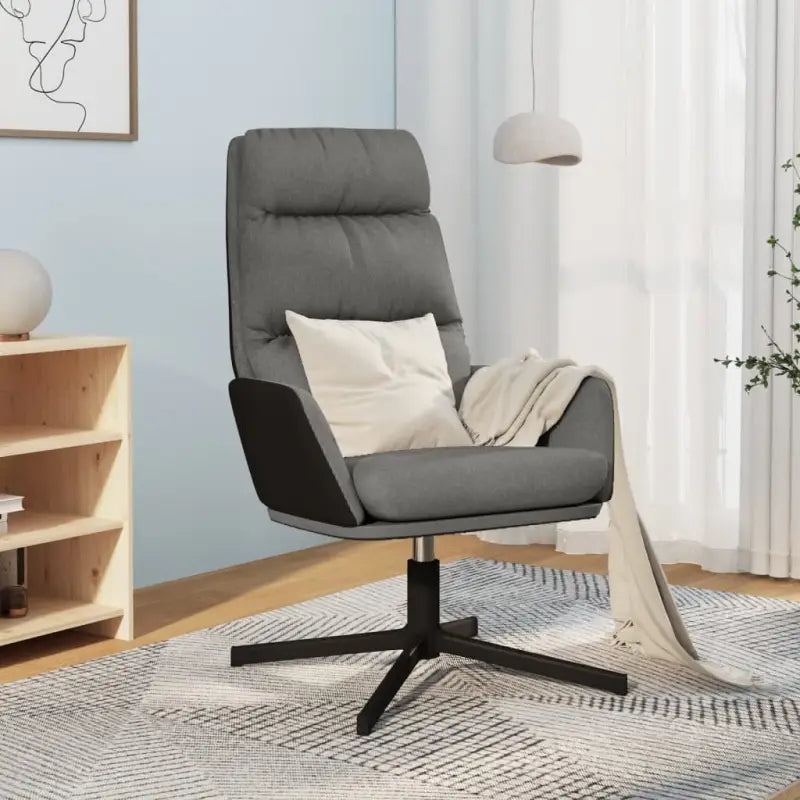 Graden draaibaar relaxstoel voor optimaal comfort en stijl - Lichtgrijs / 1 / Zonder voetensteun - Fauteuils &