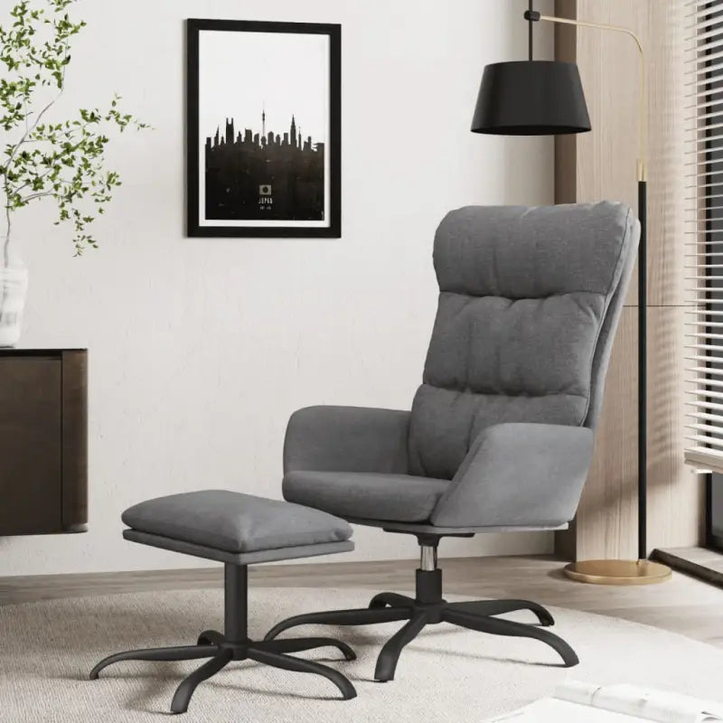 Graden draaibare relaxstoel voor optimaal zitcomfort in elke kamer - Lichtgrijs / 1 / Met voetenbank - Fauteuils &