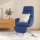 Graden draaibare relaxstoel voor ultiem zitcomfort in elke kamer - Blauw / 1 / Met voetensteun - Fauteuils &