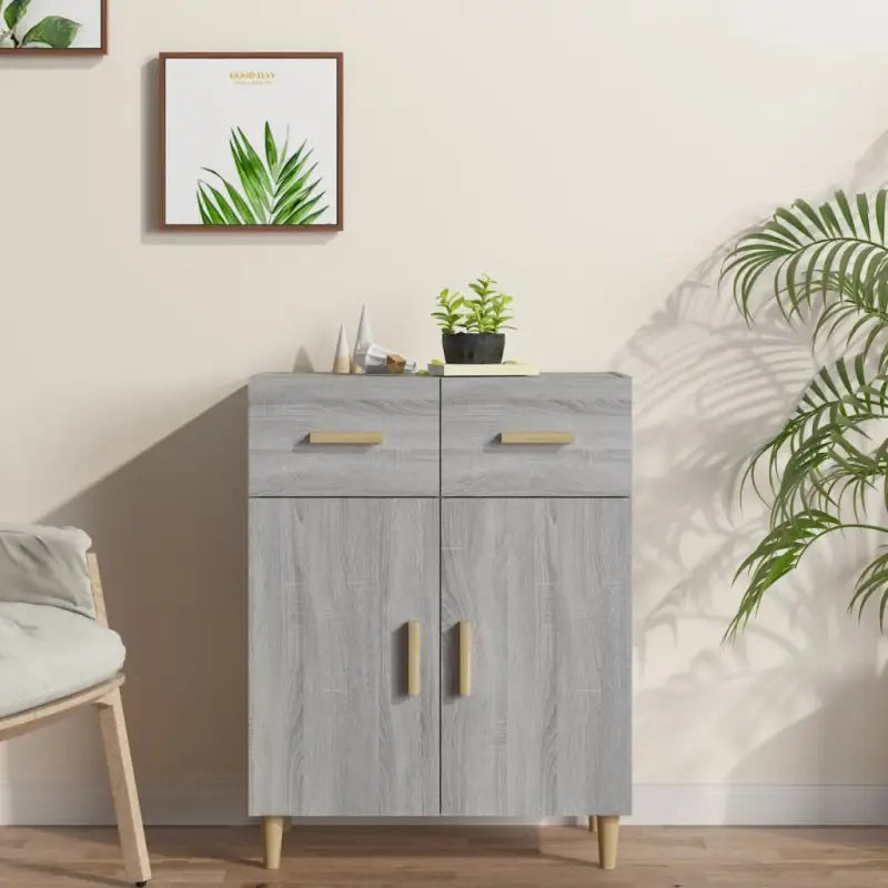 Graues Sonoma dressoir met trendy ontwerp en gemakkelijk schoon te maken oppervlak - Grijs sonoma / 1 - Dressoirs &