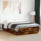 Grijs Sonoma bedframe van bewerkt hout voor een goede nachtrust - Gerookt eiken / 140 x 200 cm - Bedden & bedframes