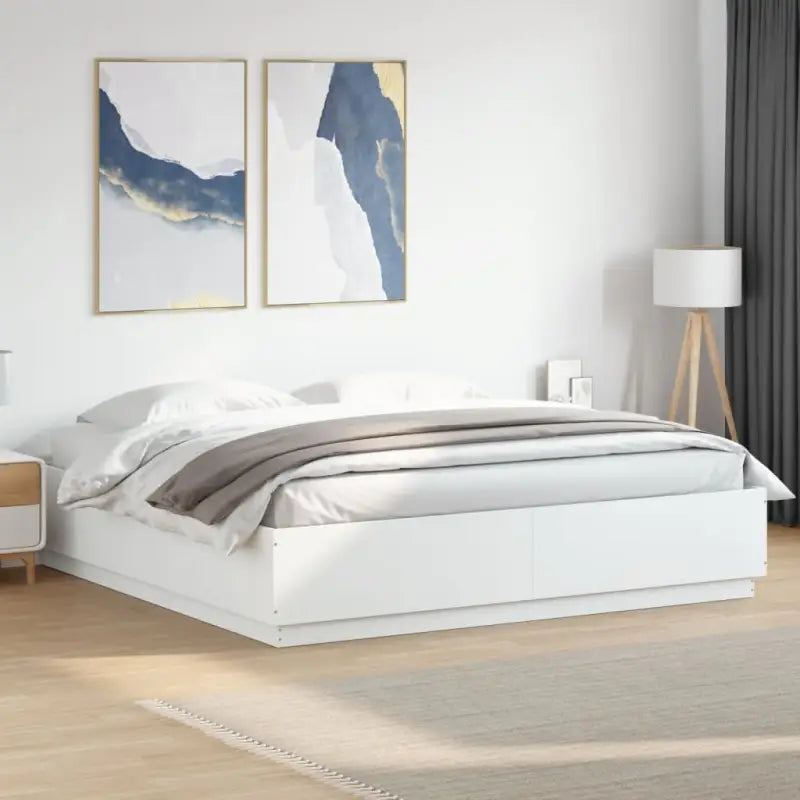 Grijs Sonoma bedframe van bewerkt hout voor een goede nachtrust - Wit / 180 x 200 cm - Bedden & bedframes