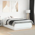 Grijs Sonoma bedframe van bewerkt hout voor een goede nachtrust - Wit / 135 x 190 cm - Bedden & bedframes