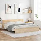Grijs Sonoma bedframe voor een stabiele en stijlvolle slaapkamer - Sonoma eiken / 200 x 200 cm - Bedden & bedframes
