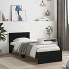 Grijs Sonoma bedframe voor een stabiele en stijlvolle slaapkamer - Zwart / 75 x 190 cm - Bedden & bedframes