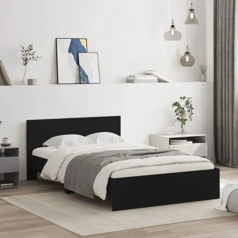 Grijs Sonoma bedframe voor een stabiele en stijlvolle slaapkamer - Zwart / 120 x 190 cm - Bedden & bedframes