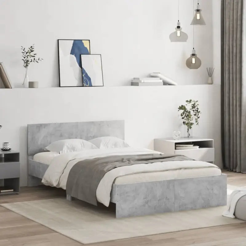 Grijs Sonoma bedframe voor een stabiele en stijlvolle slaapkamer - Betongrijs / 120 x 200 cm - Bedden & bedframes