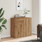 Grijs Sonoma dressoir in bewerkt hout met eenvoudig schoonmaakgemak - artisanaal eikenkleurig / 1 / 80 cm - Dressoirs &