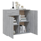 Grijs Sonoma dressoir in bewerkt hout met eenvoudig schoonmaakgemak - Dressoirs & buffetkasten