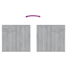 Grijs Sonoma dressoir in bewerkt hout met eenvoudig schoonmaakgemak - Dressoirs & buffetkasten