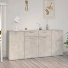 Grijs Sonoma dressoir in bewerkt hout met eenvoudig schoonmaakgemak - Betongrijs / 1 / 160 cm - Dressoirs & buffetkasten