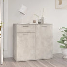 Grijs Sonoma dressoir in bewerkt hout met eenvoudig schoonmaakgemak - Betongrijs / 1 / 80 cm - Dressoirs & buffetkasten