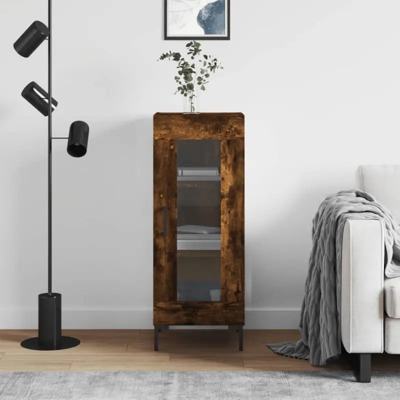 Grijs Sonoma dressoir in bewerkt hout met tijdloze uitstraling - Gerookt eiken / 1 - Dressoirs & buffetkasten